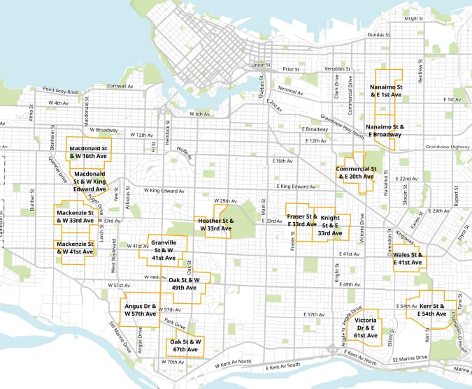 Image 4: A map showing the location of 17 proposed "villages."