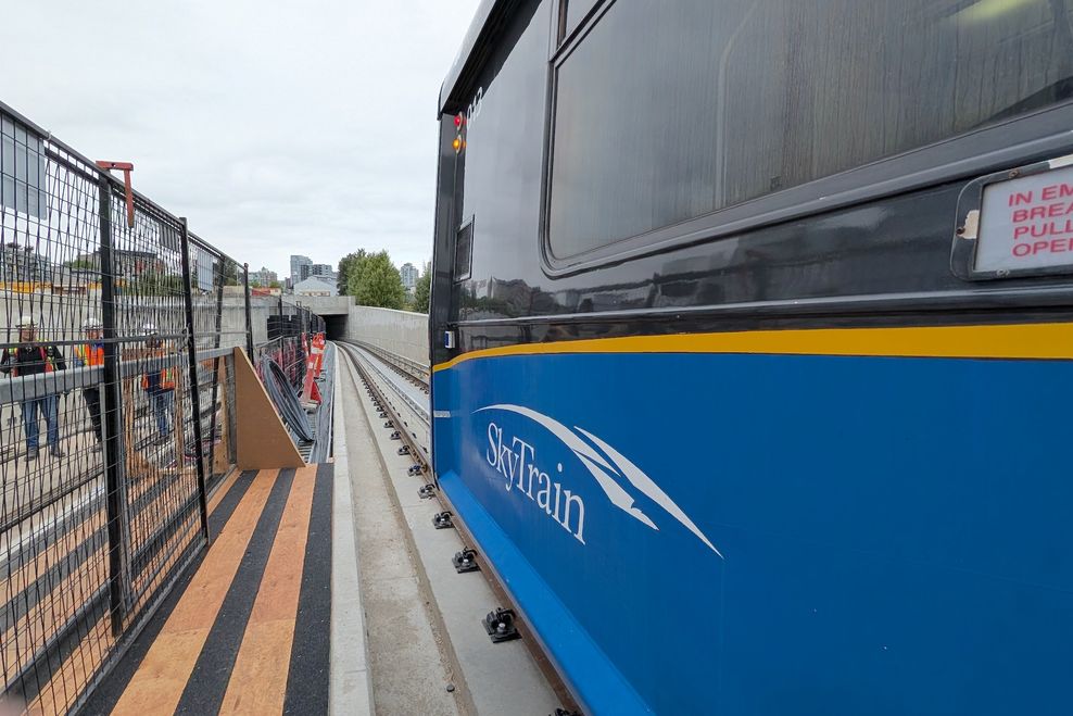 Image 14: broadway subway skytrain millennium line construction may 29 2026