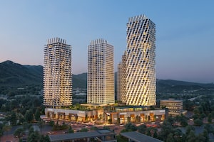 Image 2,5: Renderings of the mothballed PoCo Place project in Port Coquitlam, B.C. Developer Wesbild was to have built 2,000 homes and significant retail space and amenities, the scale of the project would have been unin a six-tower community where a shopping mall currently exists at the corner of Lougheed Highway and West